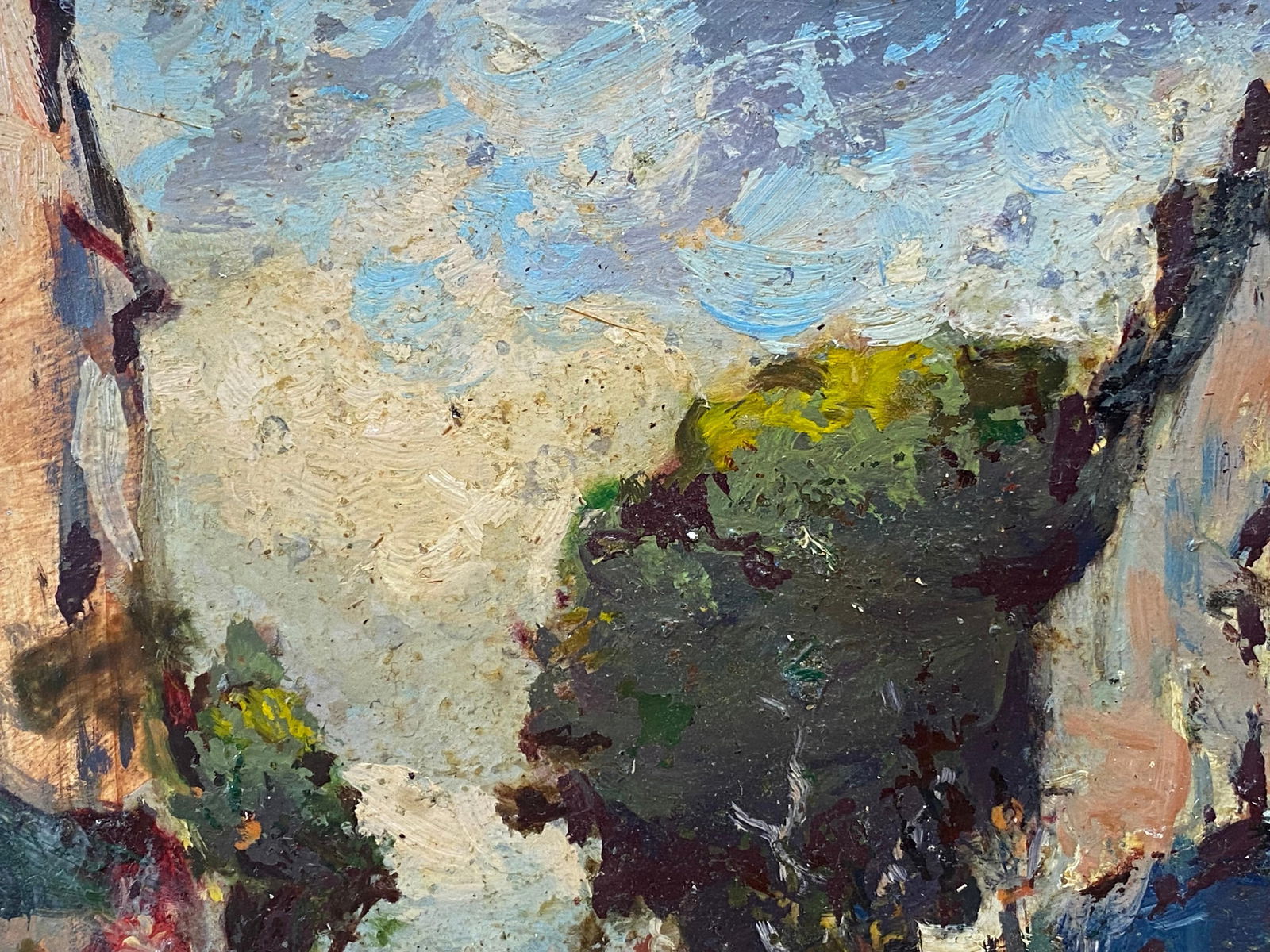 French Impressionist En Plein Air Oil Painting, City Street Scene, 20th Century - 16