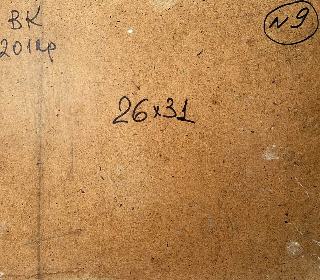 Oil painting Winter daytime city Unknown artist - 9