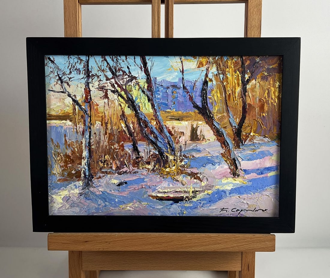 Oil painting In the winter forest Boris Serdyuk (1 of 11)