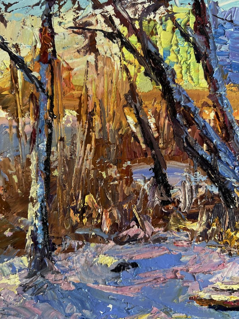 Oil painting In the winter forest Boris Serdyuk - 5