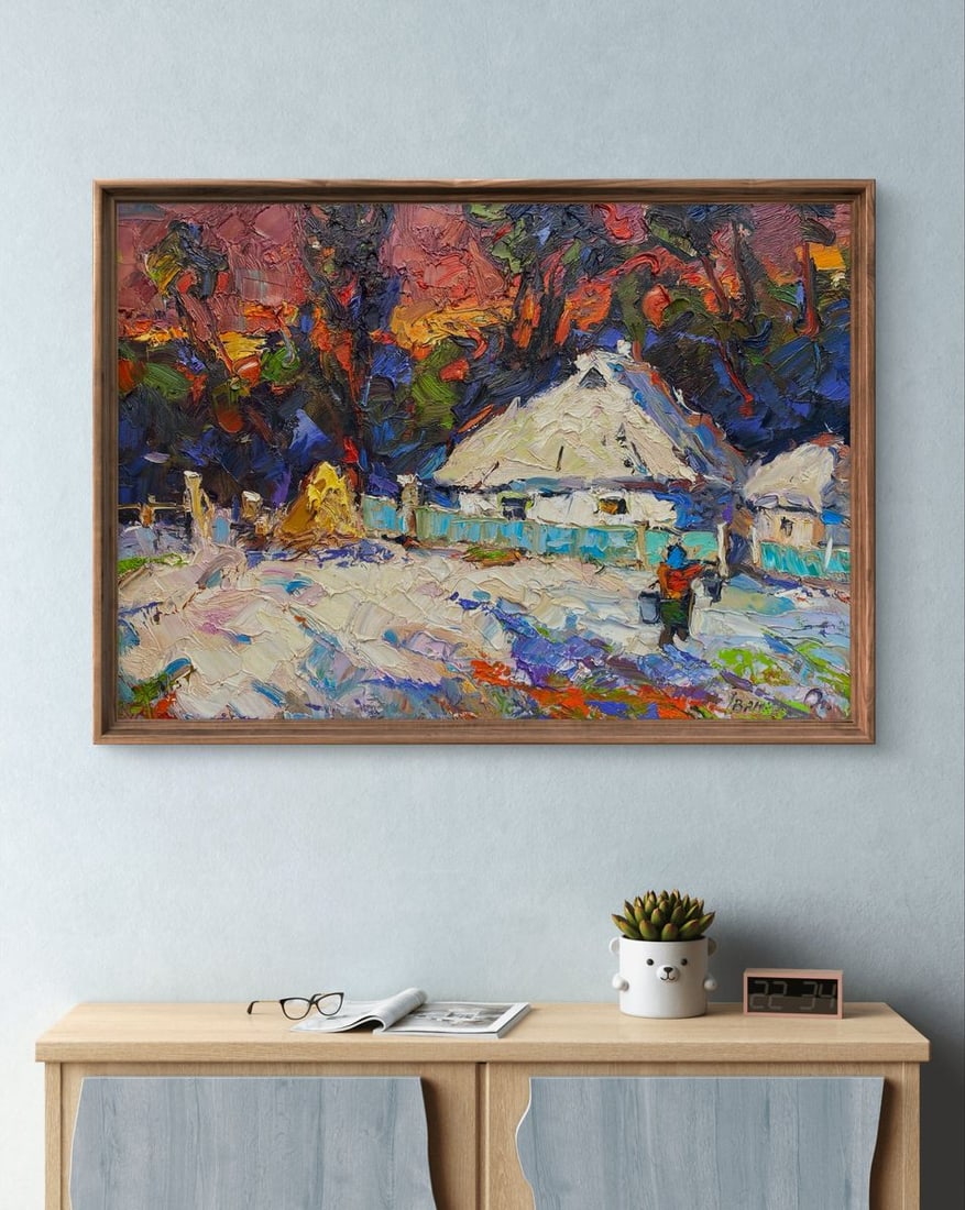 Oil painting Frosty evening Oleksiy Ivanyuk - 2