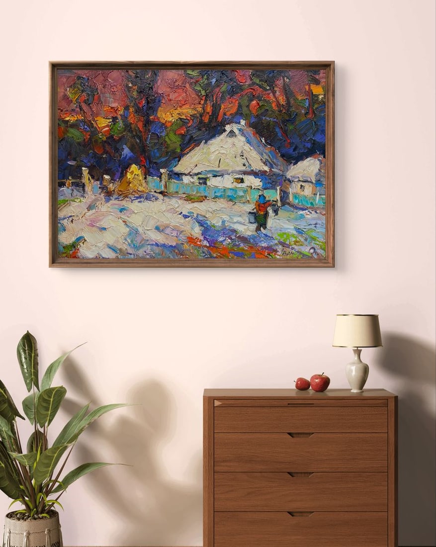 Oil painting Frosty evening Oleksiy Ivanyuk - 3