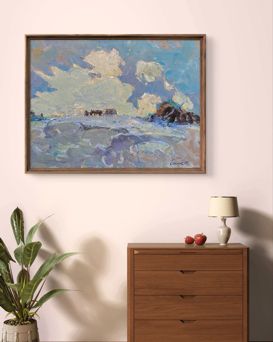 Oil painting Sunny winter day Oleksiy Ivanyuk - 3