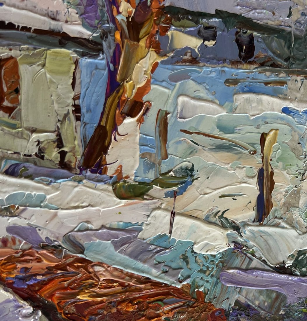 Oil painting Saturday winter day Oksana Kalenyuk - 4