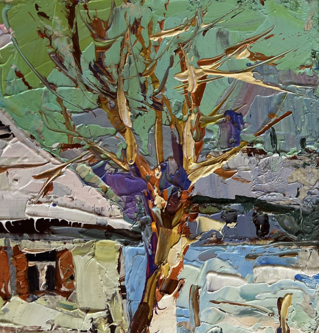 Oil painting Saturday winter day Oksana Kalenyuk - 5