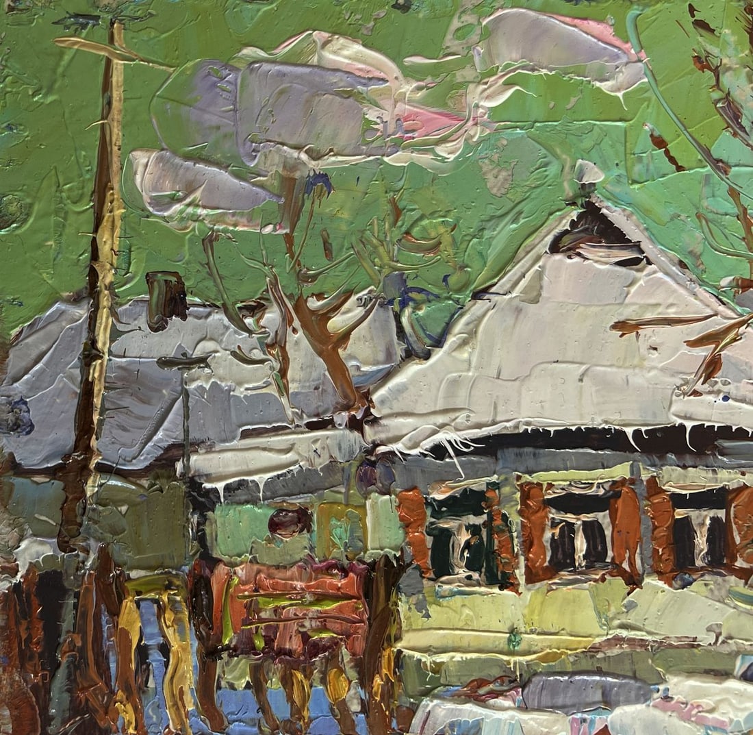 Oil painting Saturday winter day Oksana Kalenyuk - 6