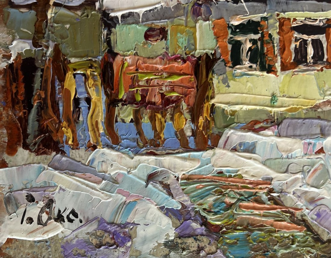 Oil painting Saturday winter day Oksana Kalenyuk - 7