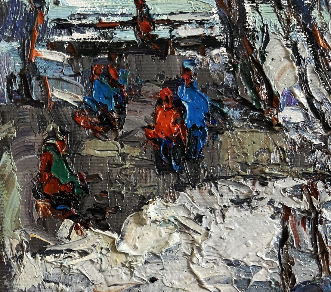 Oil painting First winter ice Oksana Kalenyuk - 6