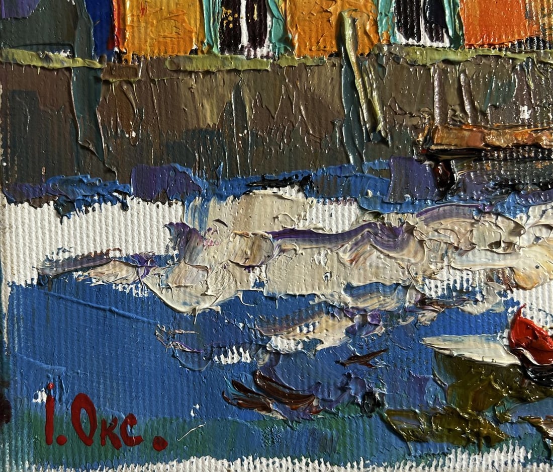 Oil painting Frosty morning in the village Oksana Kalenyuk - 7