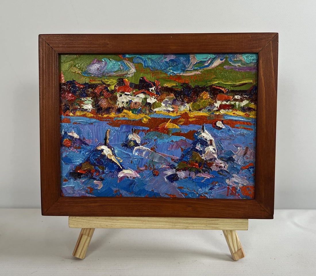 Oil painting Frosty day in the field Alex Kalenyuk (1 of 8)