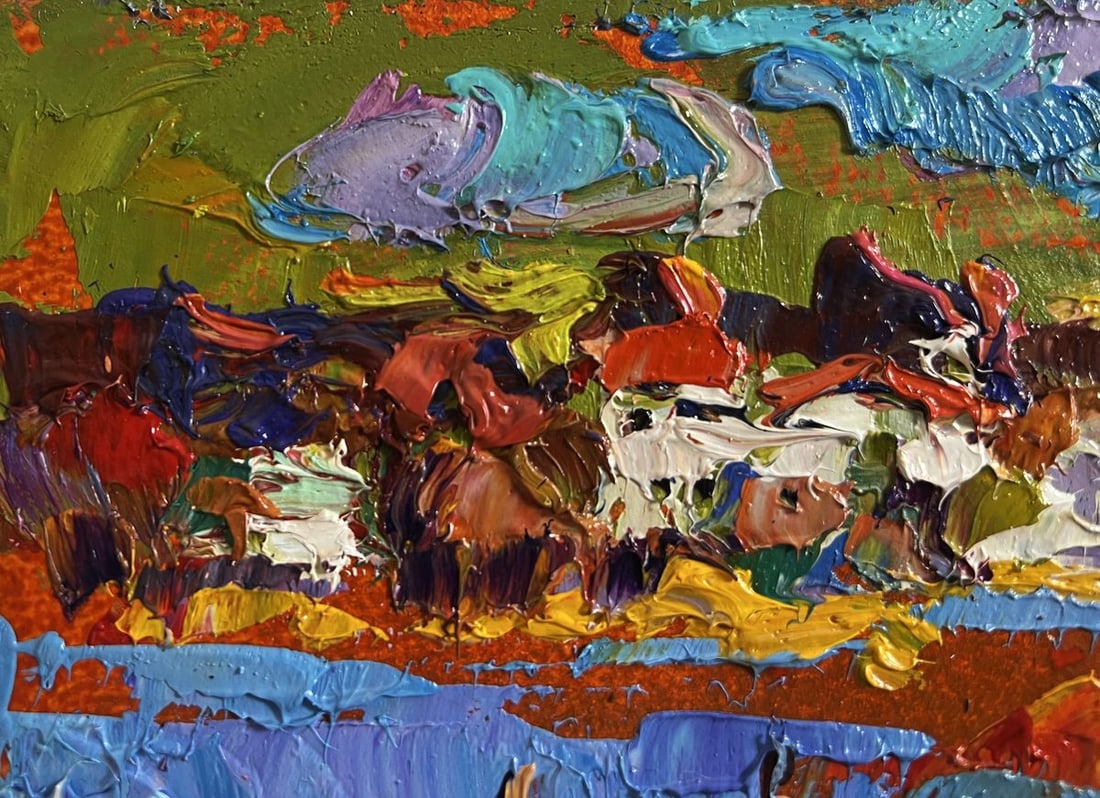 Oil painting Frosty day in the field Alex Kalenyuk - 6