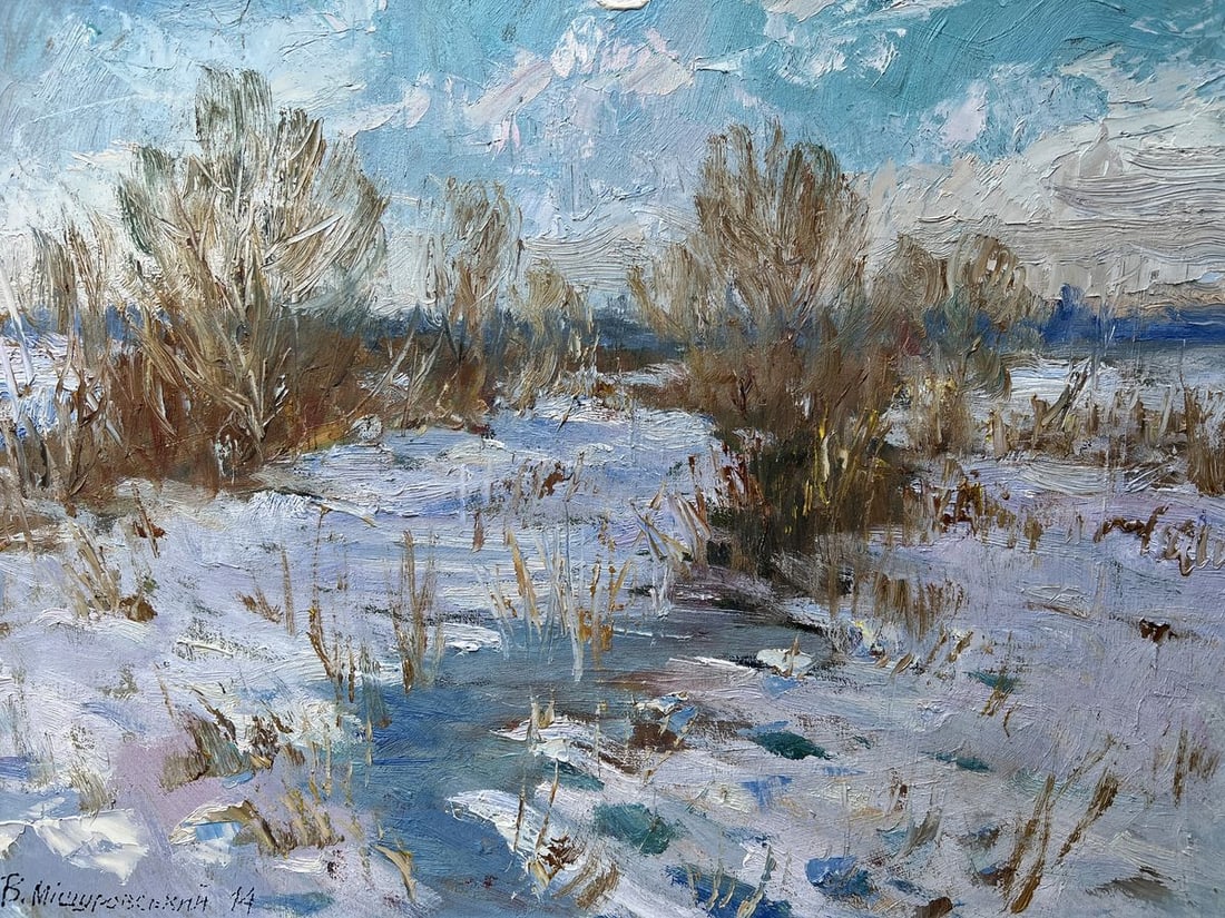 Oil painting In winter V. Mishurovsky (1 of 10)