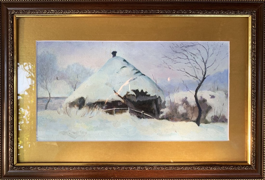 Oil painting Winter evening Anatoly Tereshchenko (1 of 7)