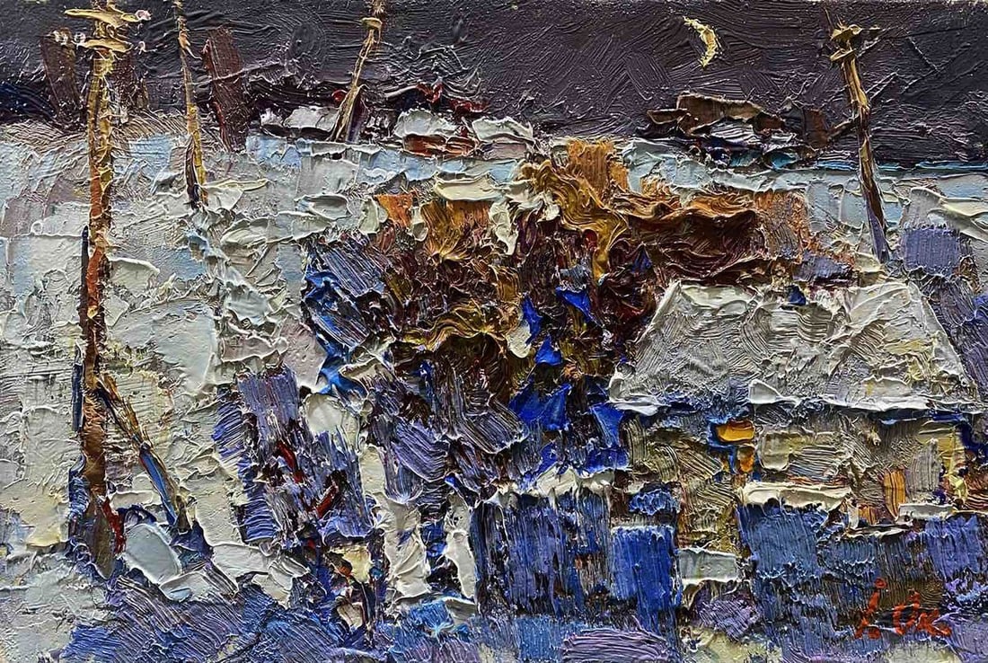 Oil painting Moonlit night Oksana Kalenyuk (1 of 4)