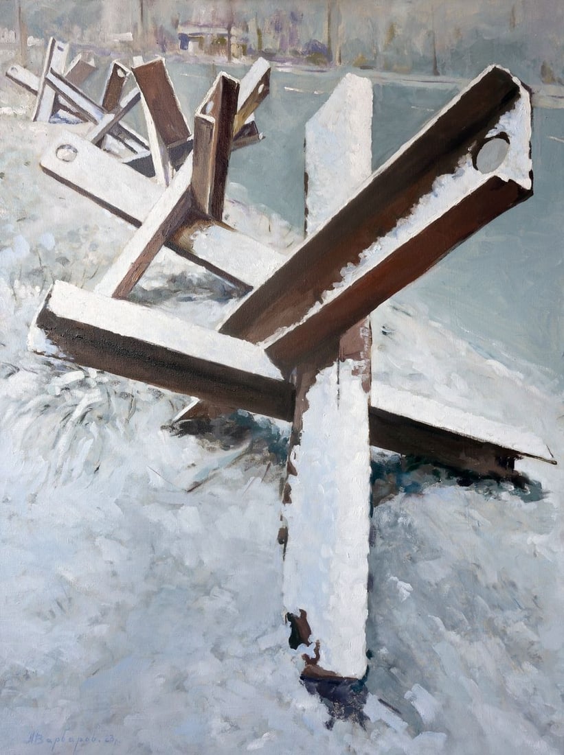 Oil painting Snowflakes Varvarov Anatoly Viktorovich (1 of 7)