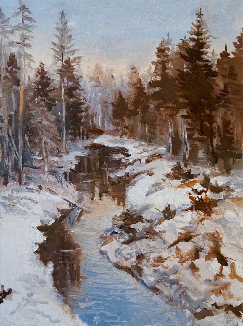 Oil painting Winter - 2