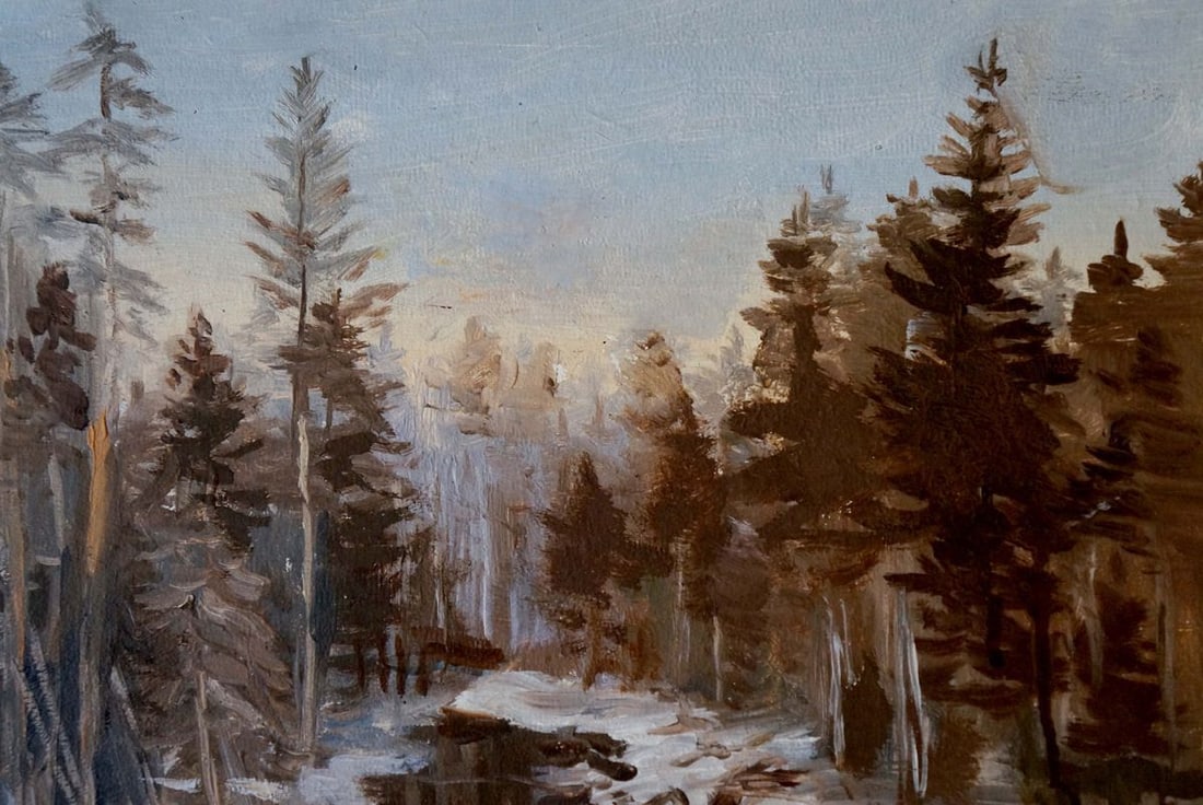 Oil painting Winter - 5