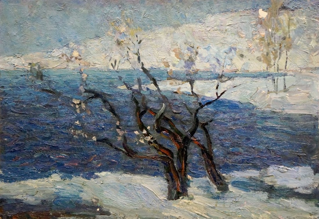 Oil painting Cold day Stremsky Alexander Ivanovich (1 of 8)