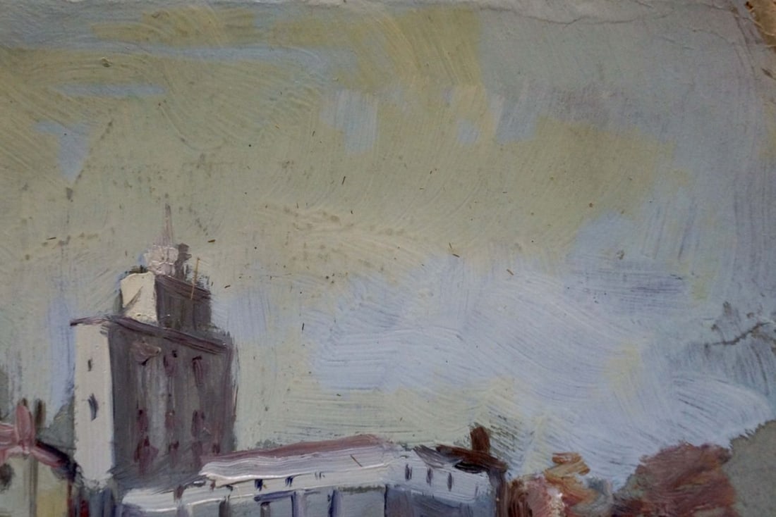 Oil painting Winter landscape - 4