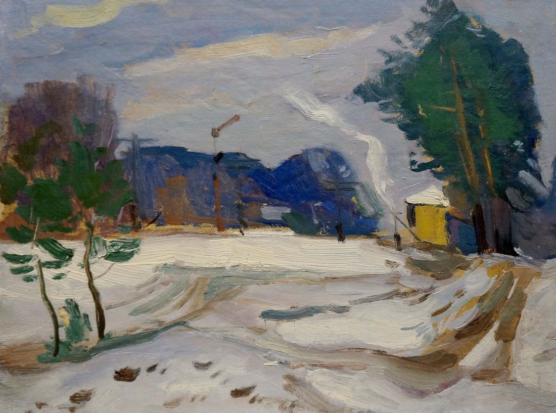 Oil painting Winter landscape Buryachok Nikolay Ivanovich (1 of 8)