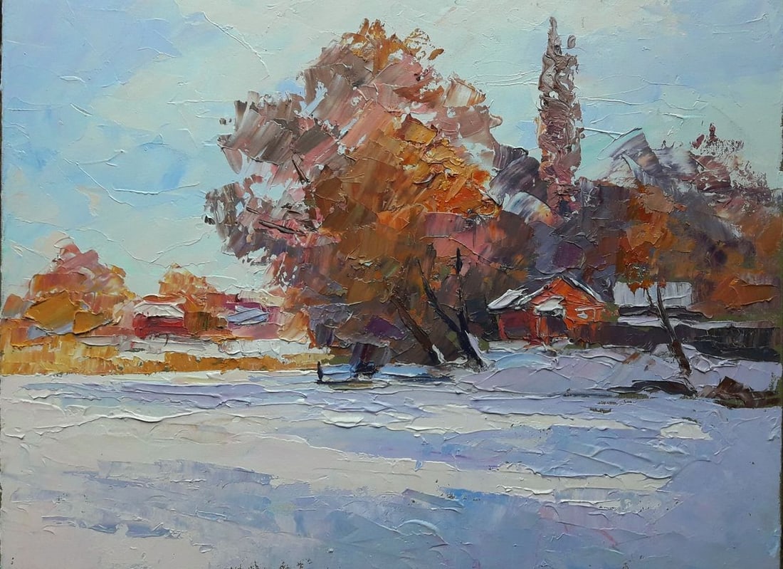 Oil painting It snowed Serdyuk Boris Petrovich original (1 of 6)