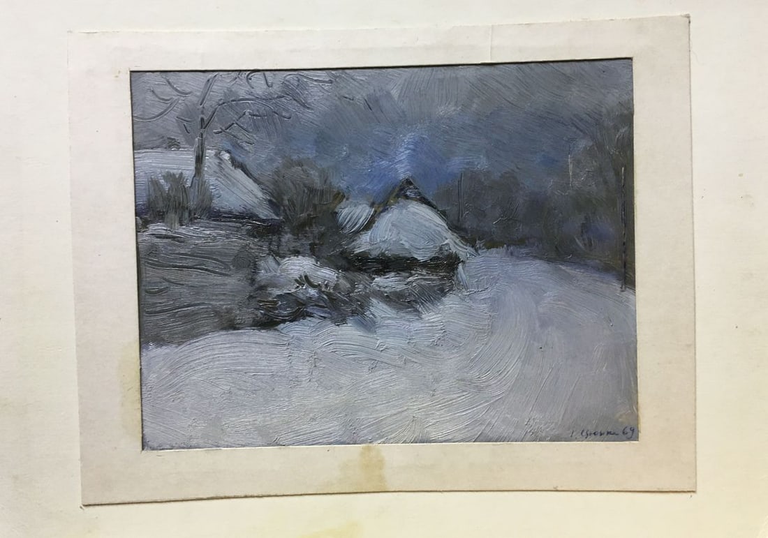 Oil painting Winter landscape Ivan Kirillovich Tsyupka (1 of 9)