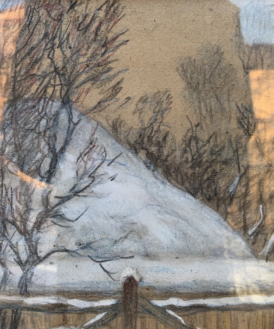 Color pencils painting winter mood A.G.Cherkas - 10