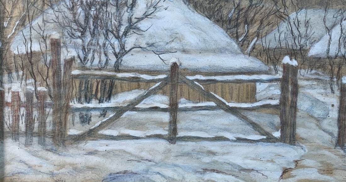Color pencils painting winter mood A.G.Cherkas - 4