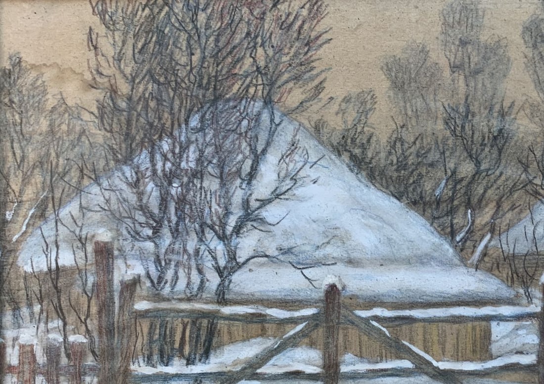 Color pencils painting winter mood A.G.Cherkas - 5