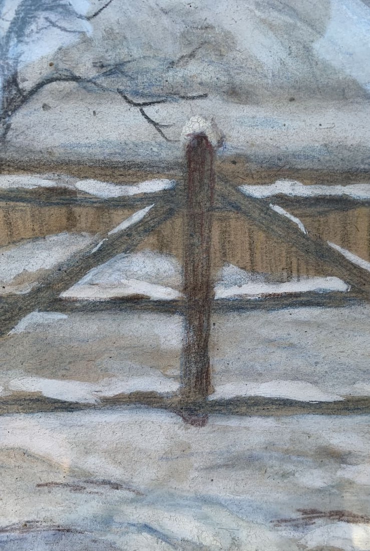 Color pencils painting winter mood A.G.Cherkas - 9