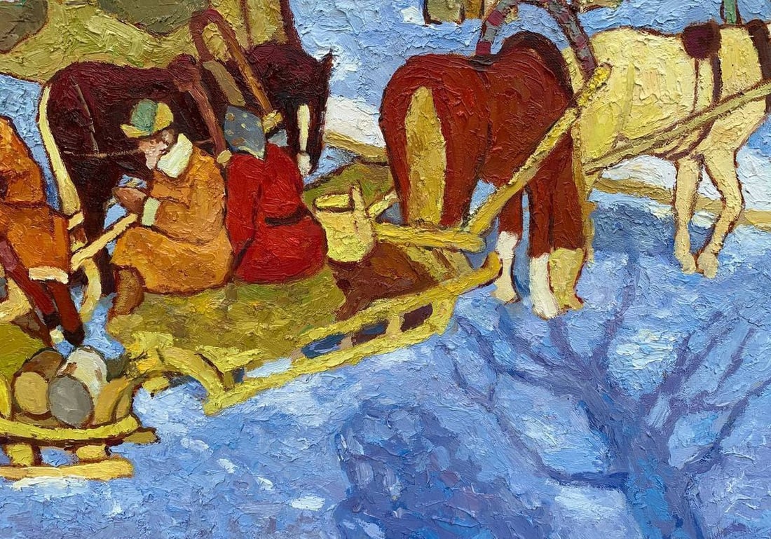 Oil painting At the post office Vladimir Yakovlevich Yukin - 6