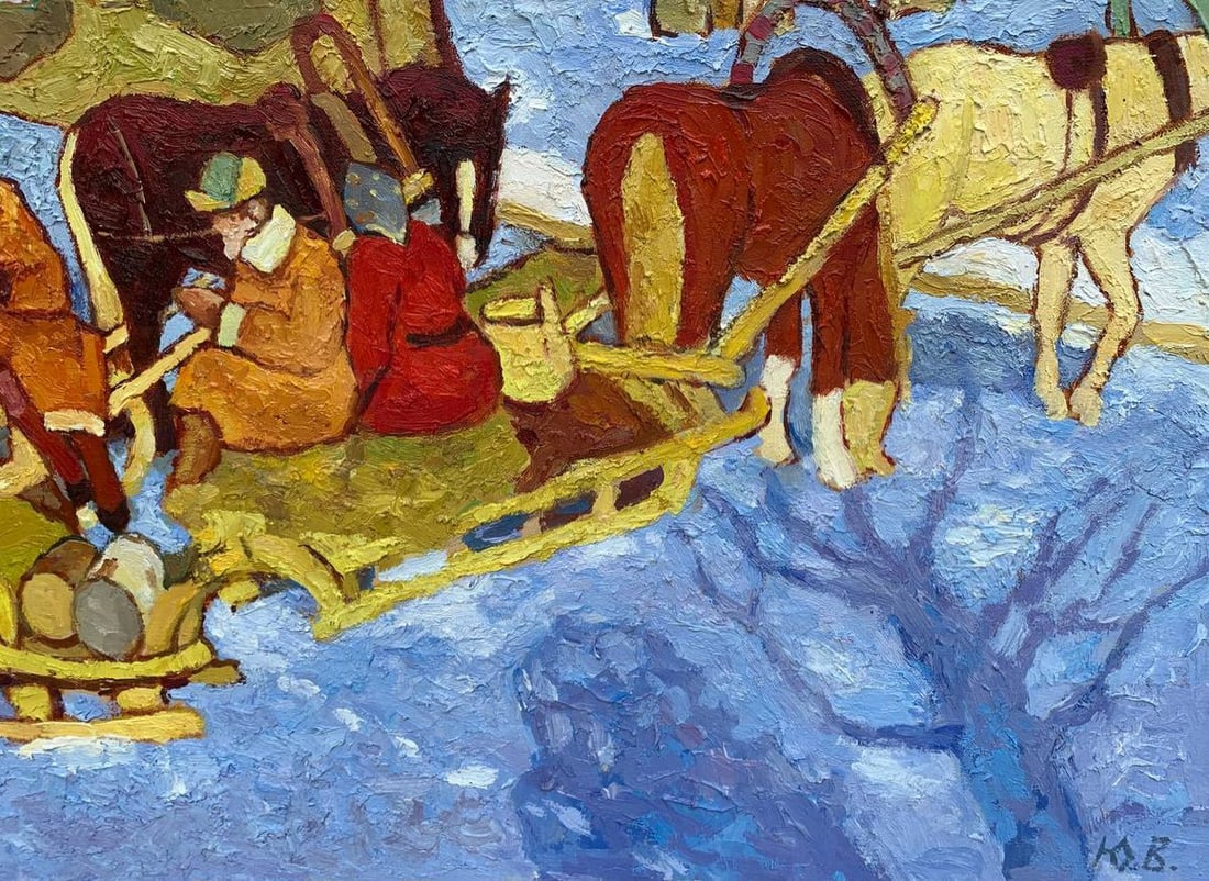 Oil painting At the post office Vladimir Yakovlevich Yukin - 7