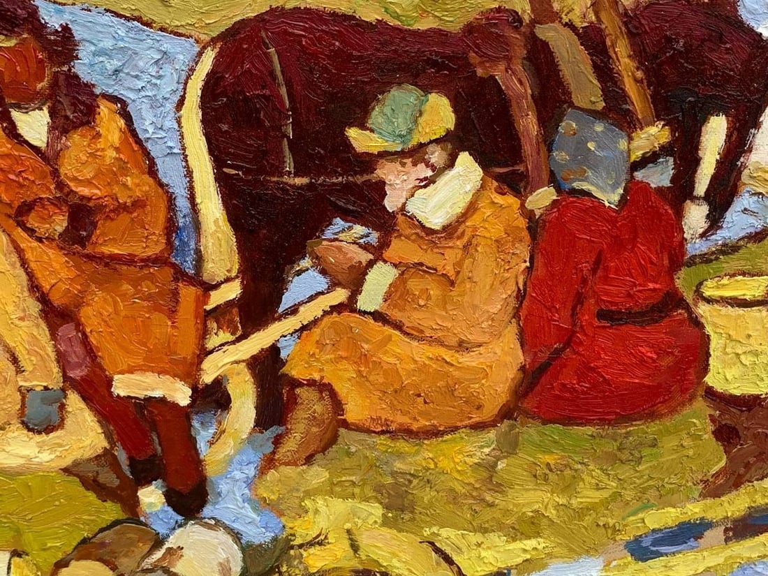 Oil painting At the post office Vladimir Yakovlevich Yukin - 8