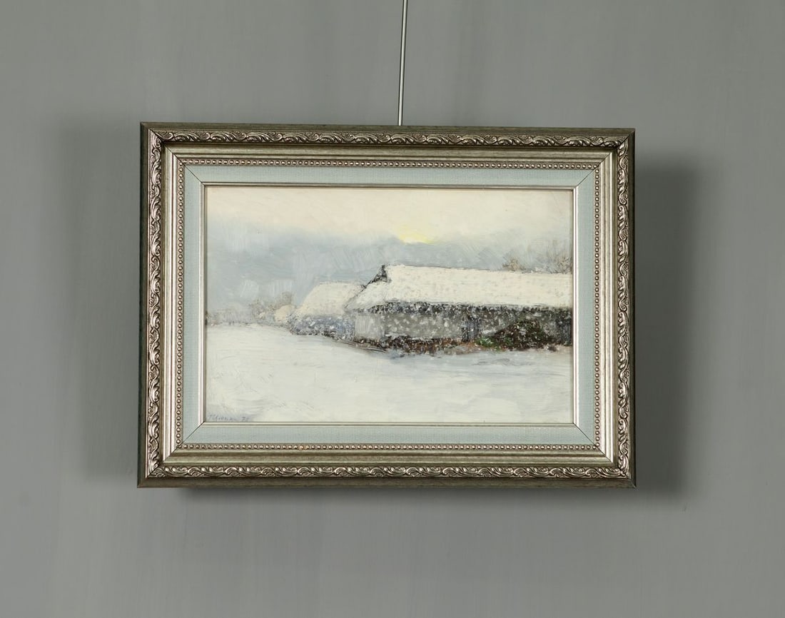 Winter Morning on Sunday Oil Painting (1 of 8)