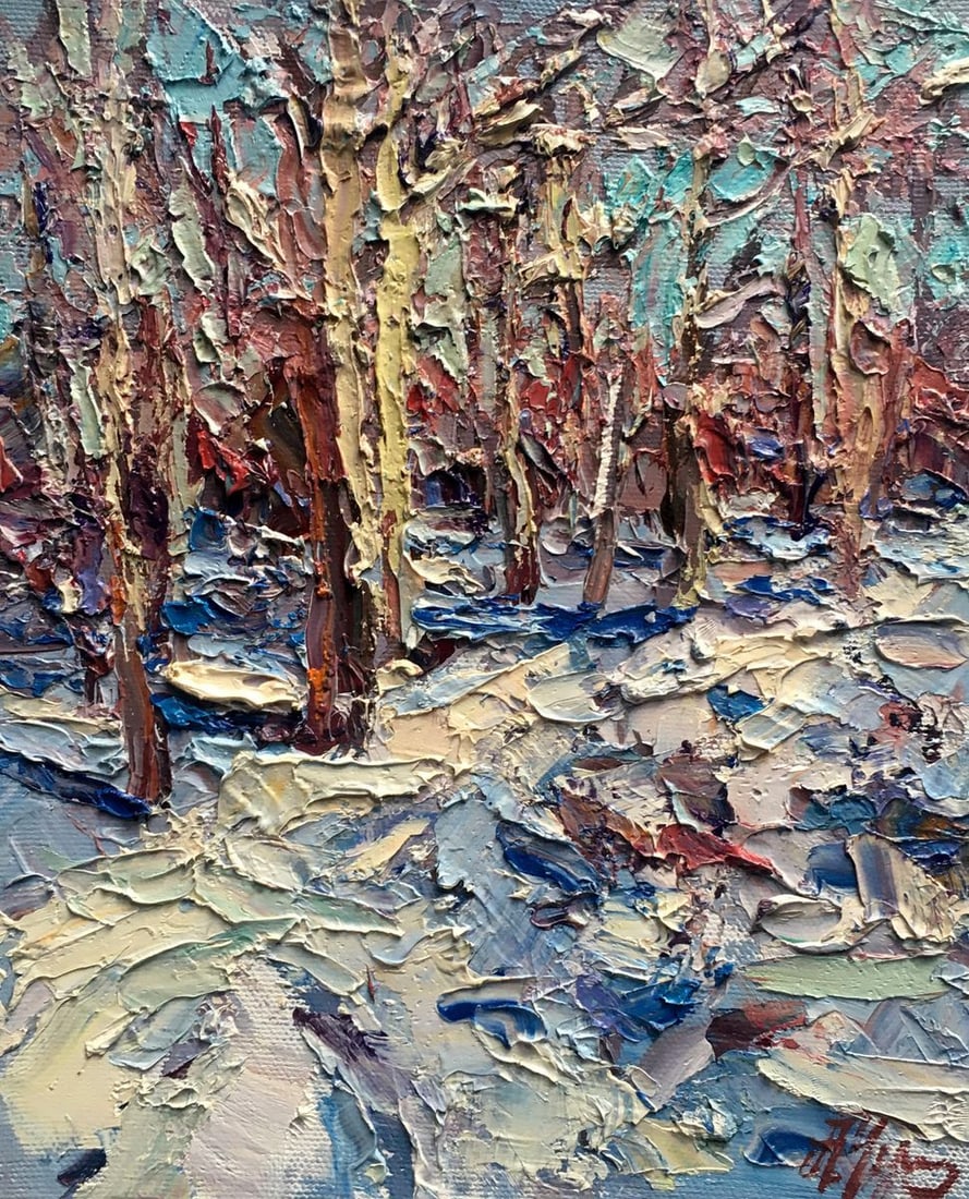 Oil painting Freezing day Alexander Nikolaevich Cherednichenko (1 of 14)