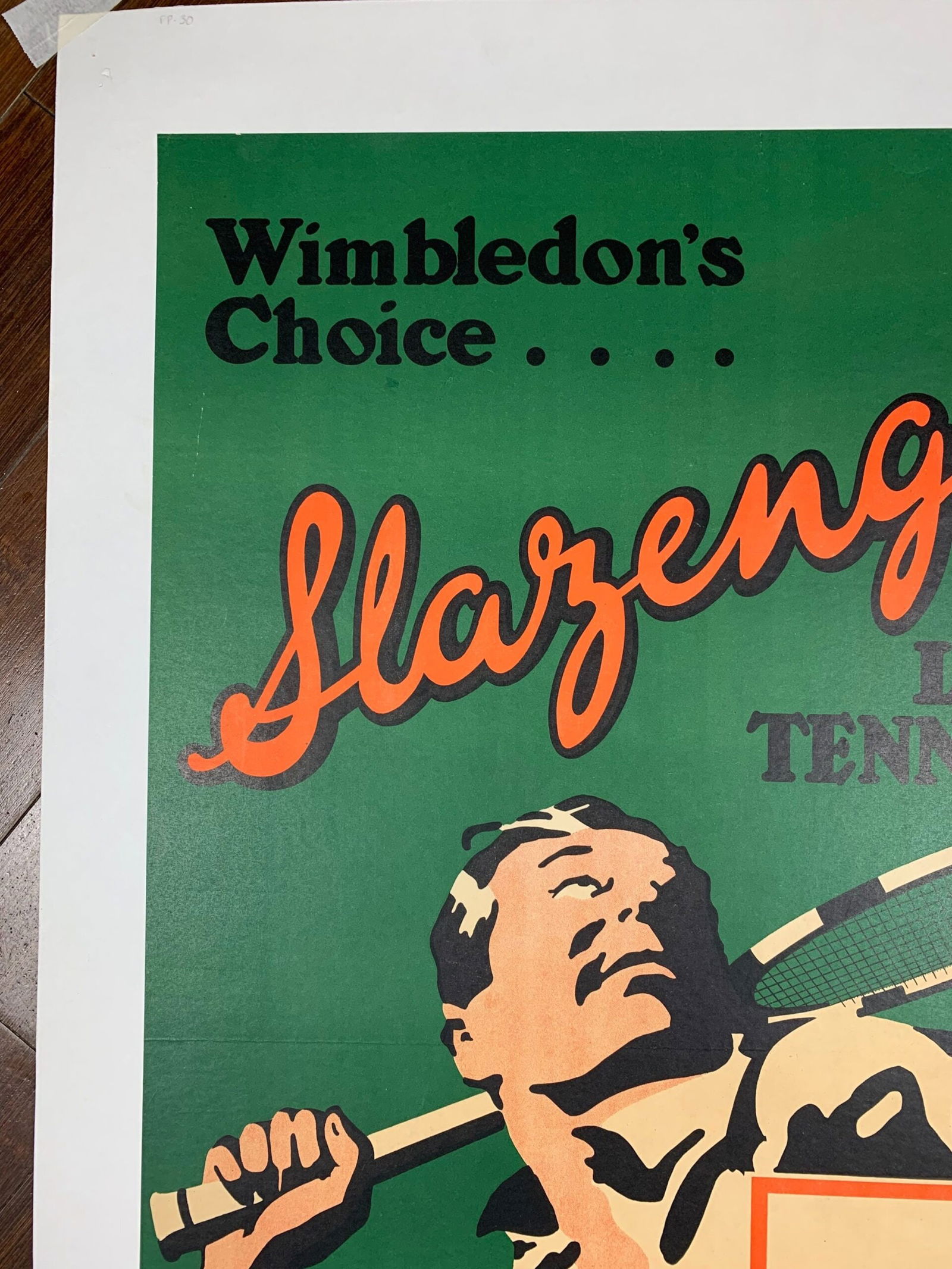 Slazenger Lawn Tennis Balls - Wimbledon's Choice (1926) 19.25x29 UK Advertising Poster LB - 2
