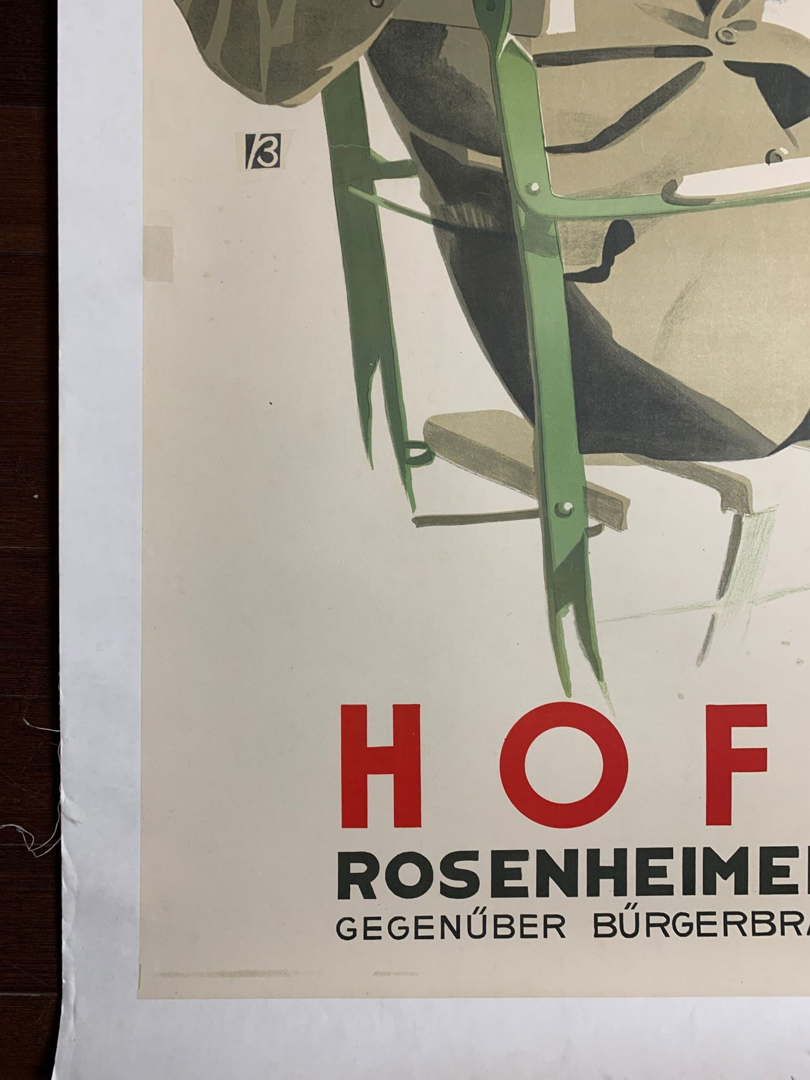 Hofele Clothing - Art by B (1930's) 33x47.5 German Advertising Poster LB - 3