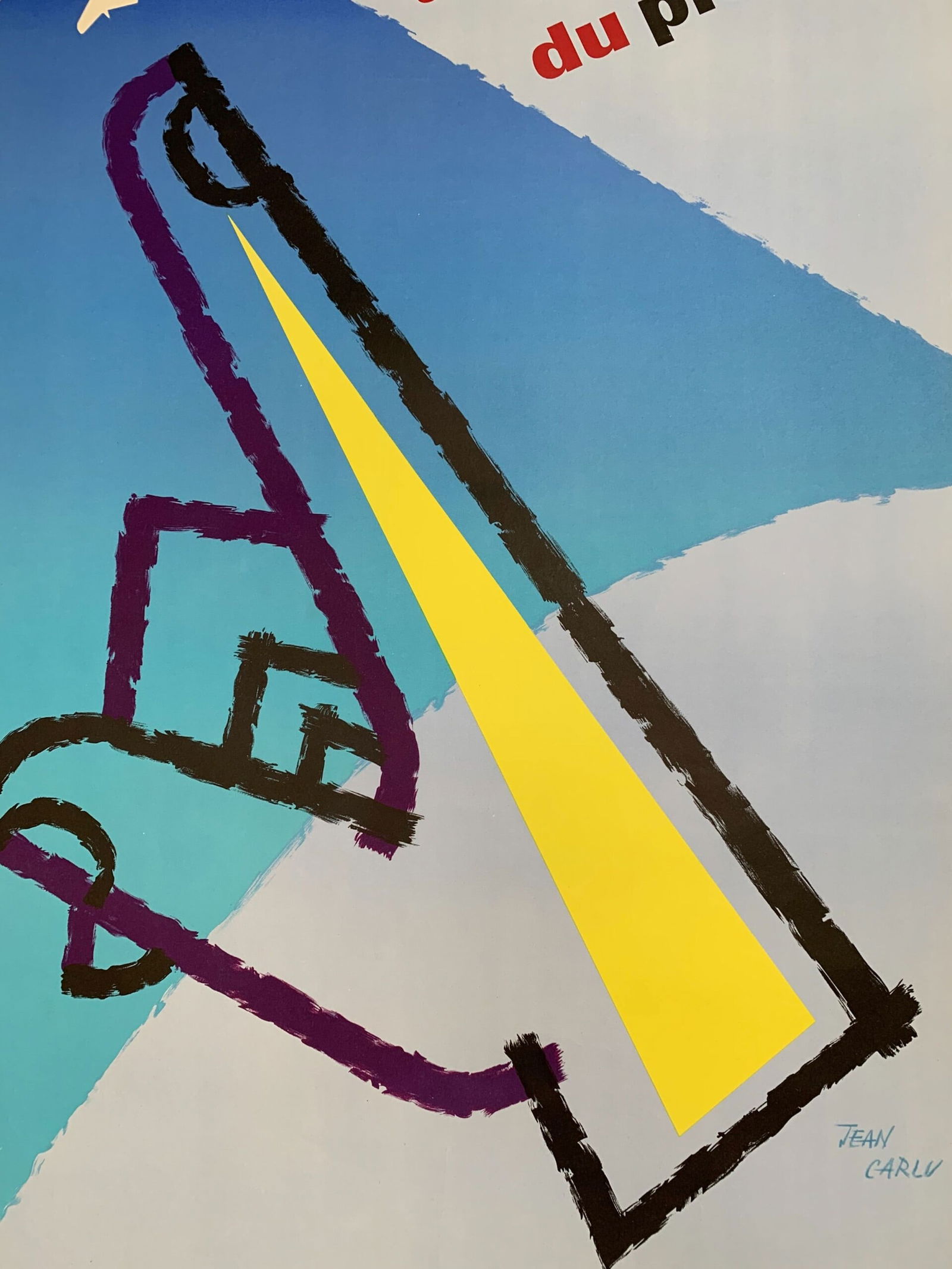 Air France a la Pointe du Progres - Art by Jean Carlu (1958) 25x31 French Advertising Poster - 6