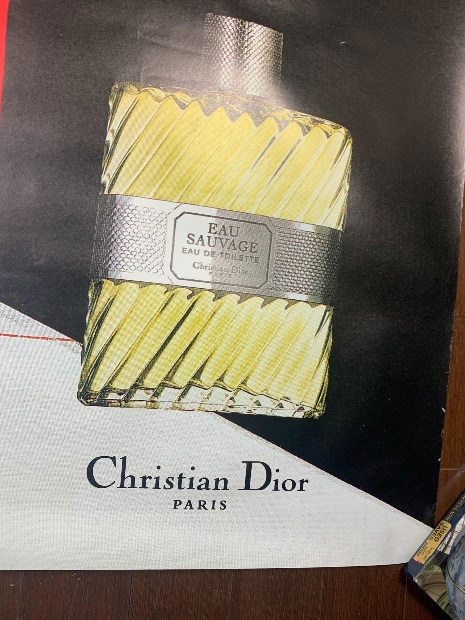 Dior Eau Savage 01 - Art By Rene Gruau (1990's) 46.5x68.75 US Advertising Poster - Double Sided - 2