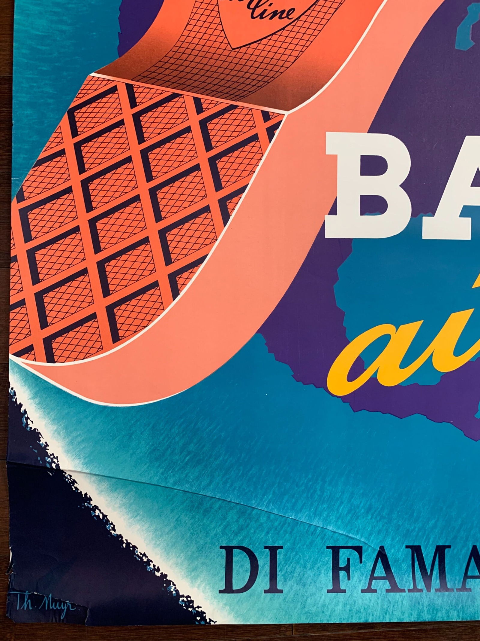 Bally Airline Shoes - Art by Muyr (1954) 35.5x50.25 Swiss Advertising Poster - 5