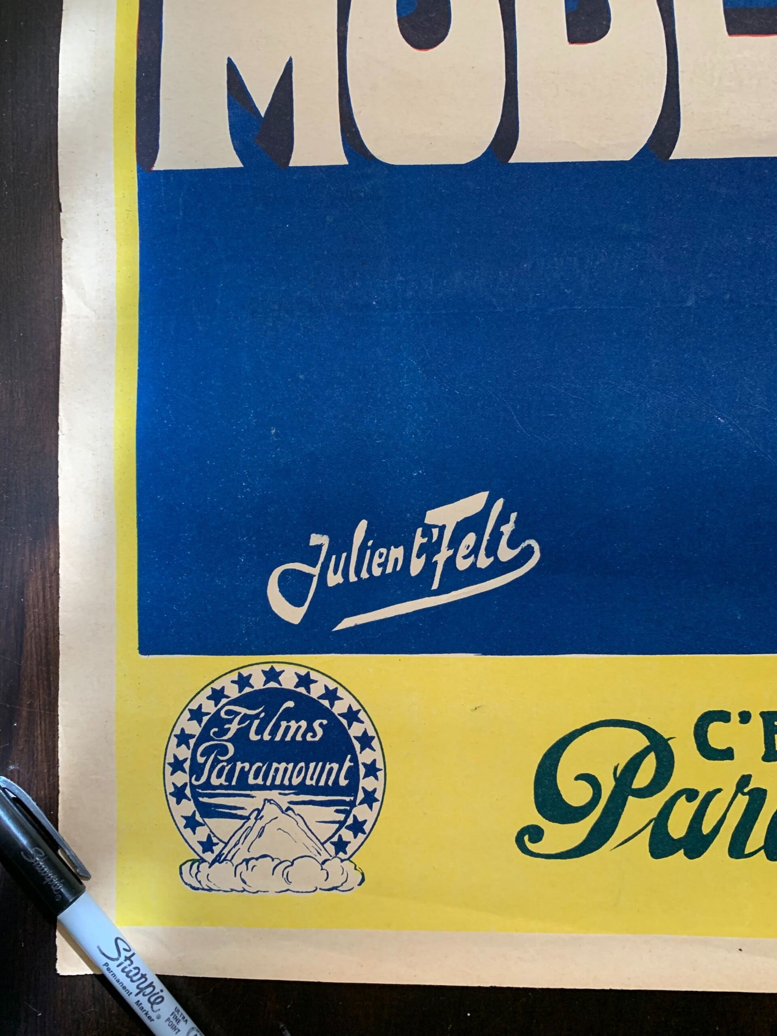 Venus Moderne - Art by Julien t’Felt (1926) 24.25x33.5 Belgian Pre-War Movie Lithograph Poster - 5