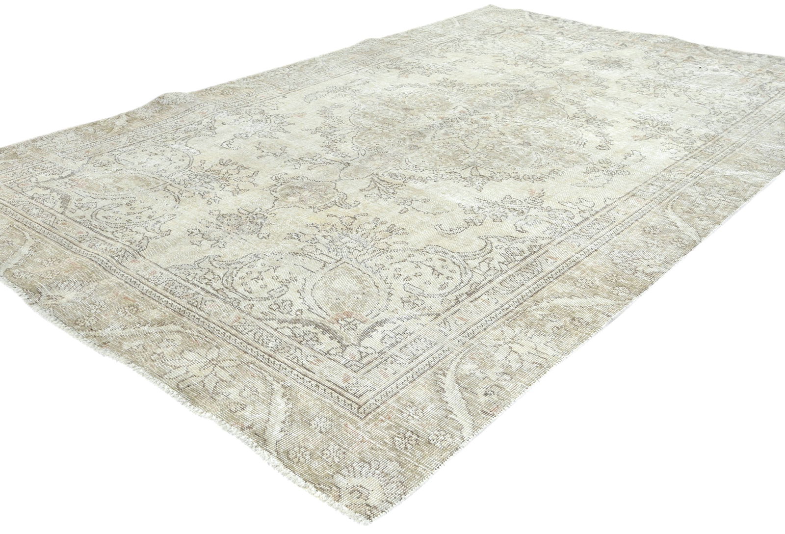 Antique Floral Traditional 5'7X8'8 Distressed Vintage Oriental Rug - 3