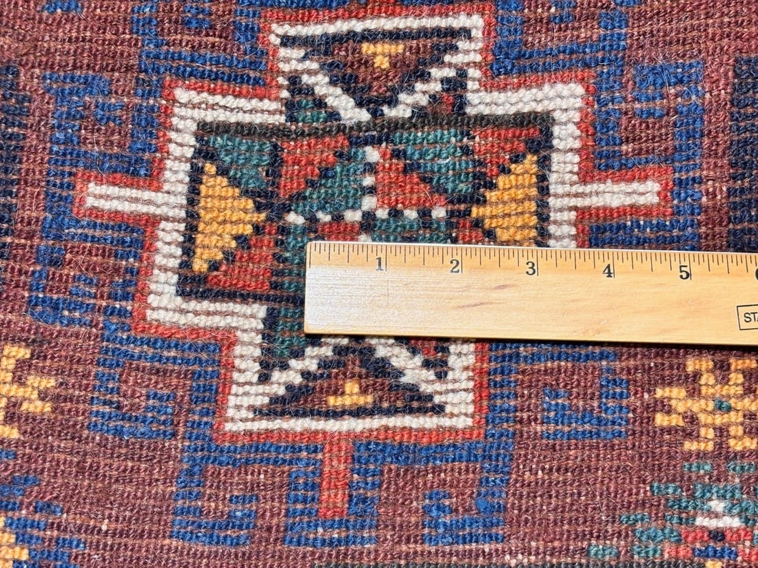 Hand-Knotted Antique Persian Quchan Tribal Geometric Oriental Wool Area Rug 4'3" x 6'11" - 11
