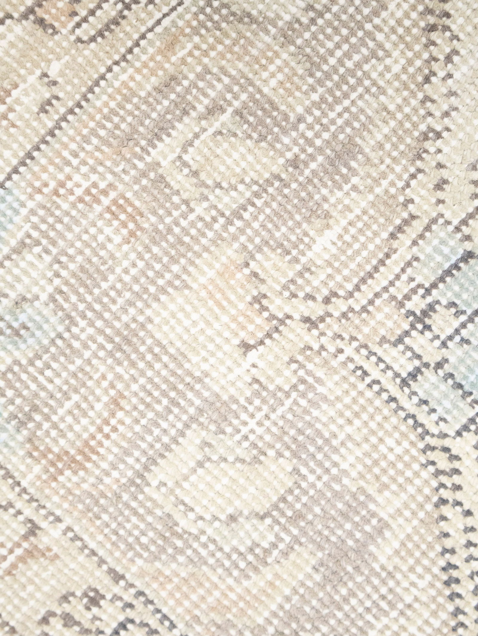 Muted Beige Antique Floral Traditional 6'6X9'5 Distressed Vintage Oriental Rug - 12