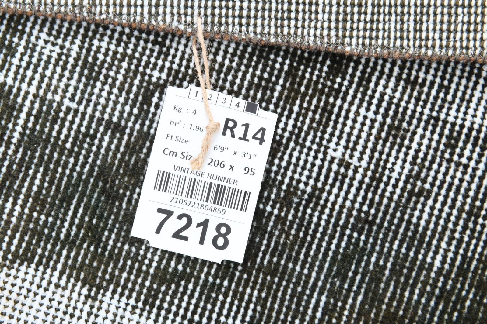 3'1'' x 6'9'' Turkish Vintage Runner Rug - 7218 - 17