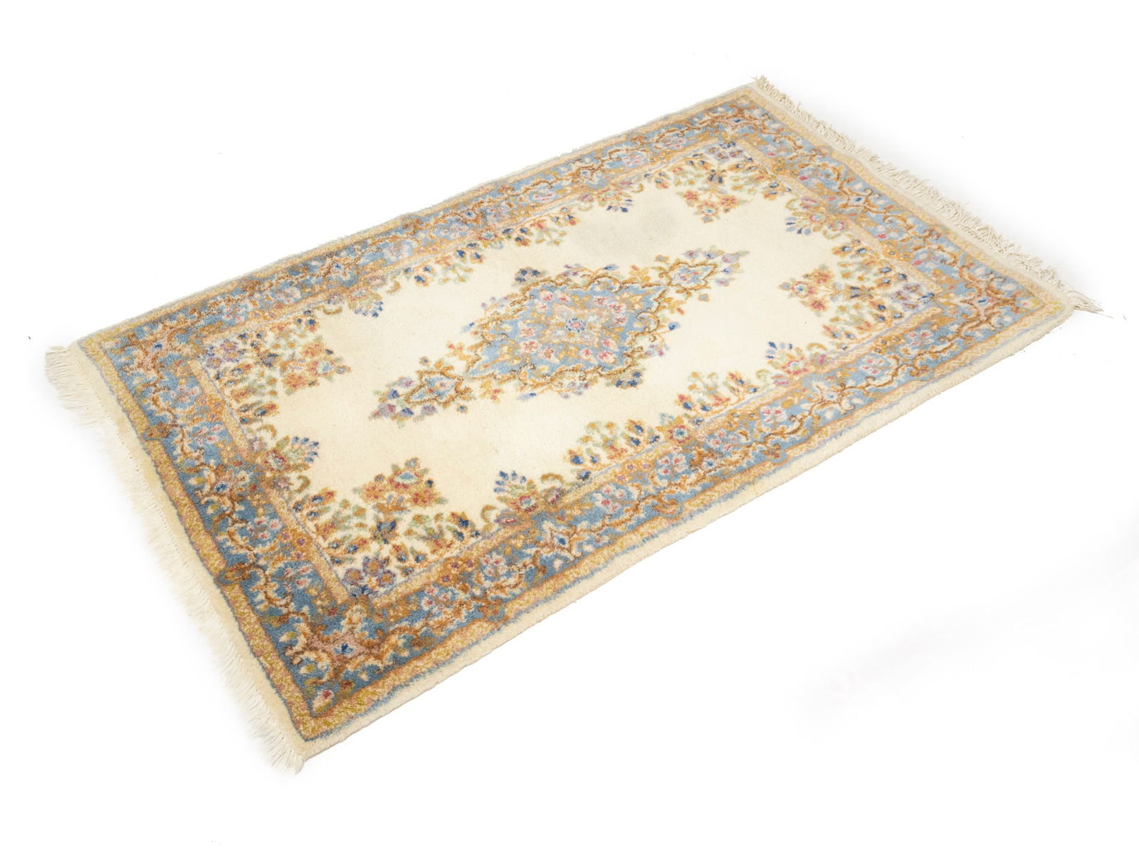 Vintage Traditional Floral 3X5 Kerman Persian Rug - 4