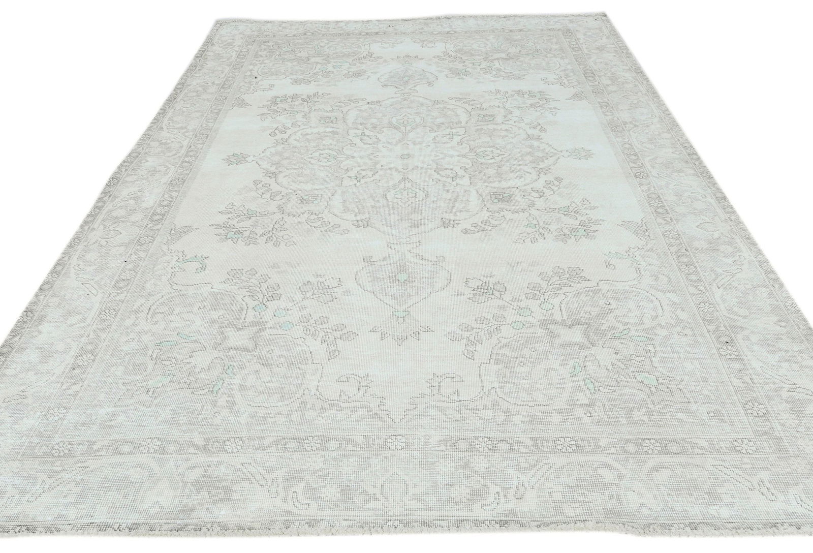 Antique Muted Floral Classic 6'5X9'4 Distressed Vintage Oriental Rug - 3