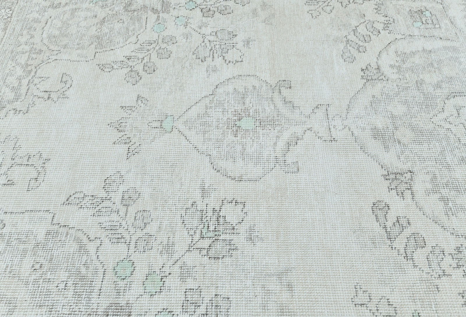 Antique Muted Floral Classic 6'5X9'4 Distressed Vintage Oriental Rug - 7