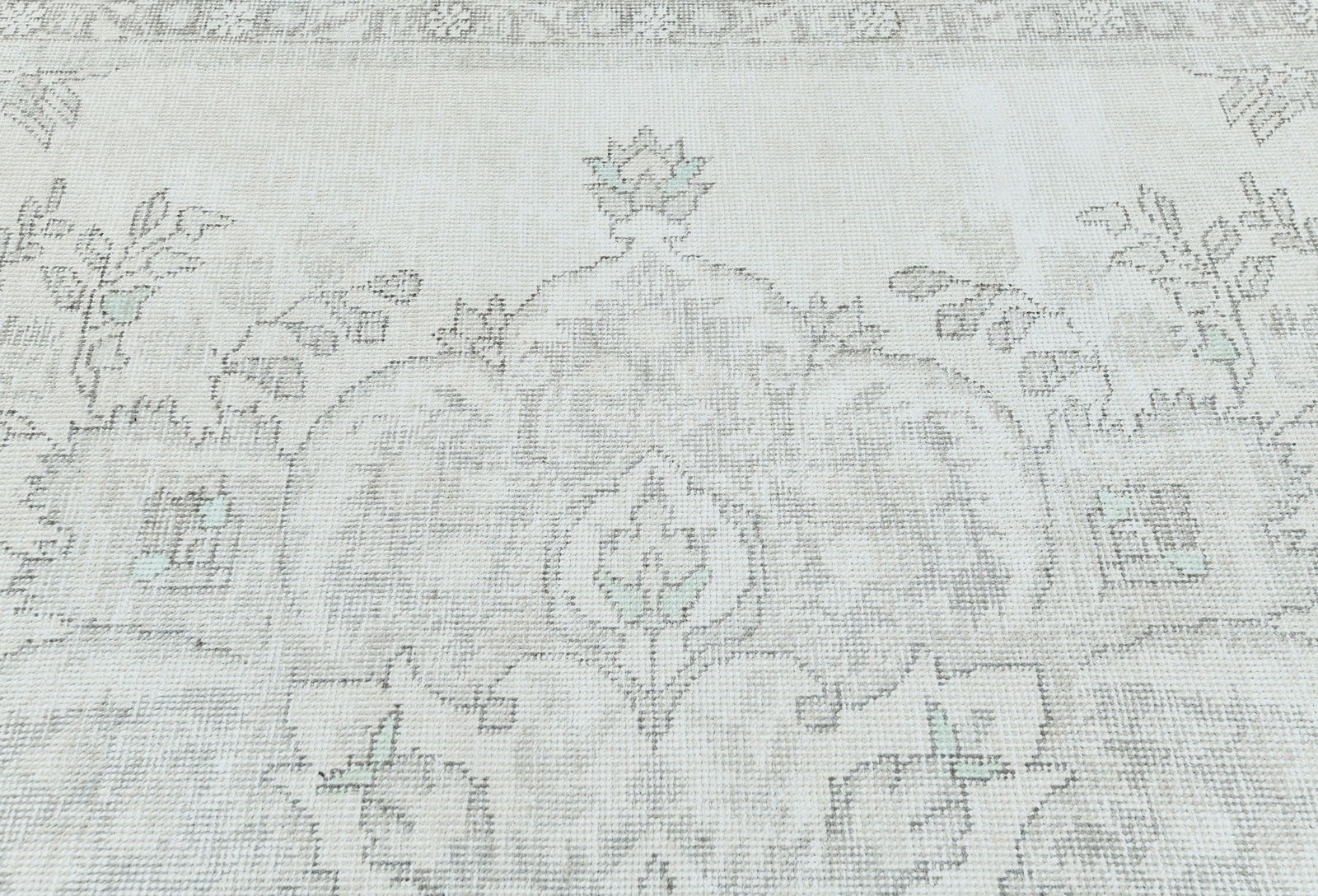 Antique Muted Floral Classic 6'5X9'4 Distressed Vintage Oriental Rug - 8