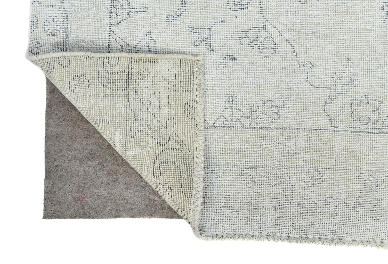 Muted Beige Antique Floral Traditional 7X10 Distressed Vintage Oriental Rug - 12